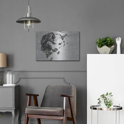 Forest Wolf Metal Wall Art 24x16