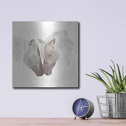 Nuzzling III Metal Wall Art by Chris Paschke 12x12