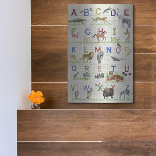 Alphabet Animals Metal Wall Art by Alicia Ludwig 12x16