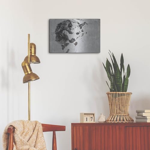 Forest Wolf Metal Wall Art 24x16