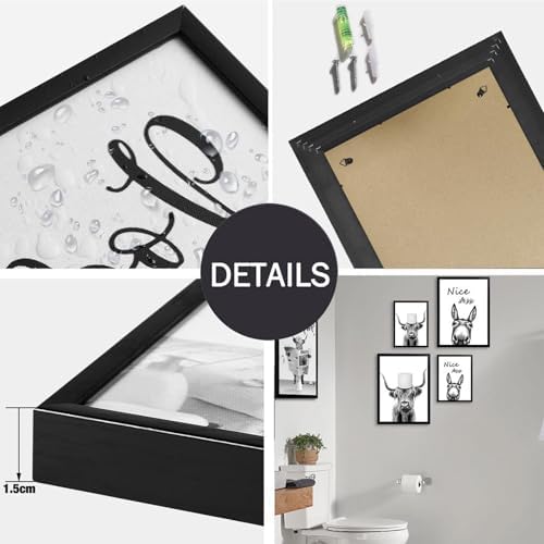 Funny Raccoon Wall Decor Poster - Black And White Framed Canvas Art