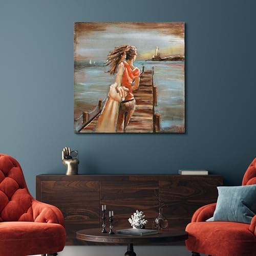 Empire Art Direct Romantic Girl Metal Wall Art