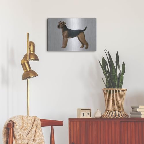 Airdale Terrier Metal Wall Art 24x16