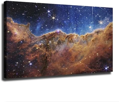 Space Telescope Cosmic Cliff Carina Nebula Poster Decorative Art Framed 16x24in