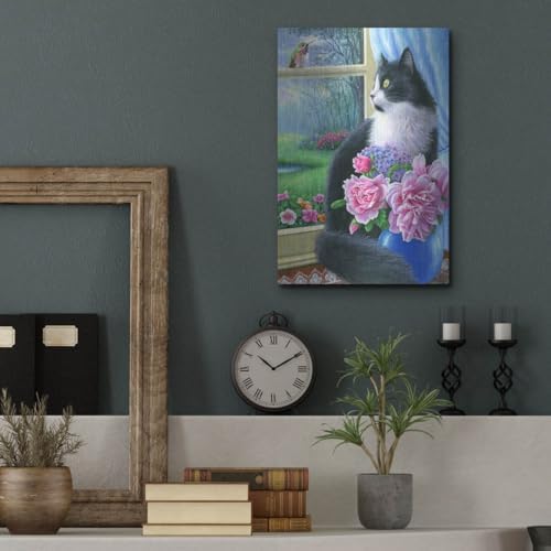 Rainy Day Visitor Metal Wall Art 12x16