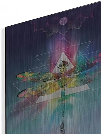 Cosmic Dragonfly Metal Wall Art 12x16