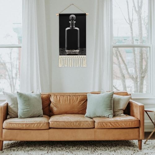 Black Perfume Bottle Wall Hanging Decor with Tassel