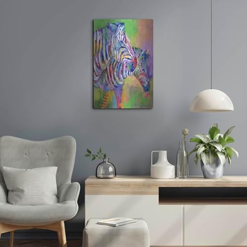Zebra Metal Wall Art by Richard Wallich 16x24
