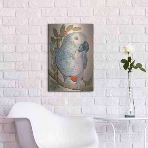 Polly Parrot Metal Wall Art 16x24 Inches