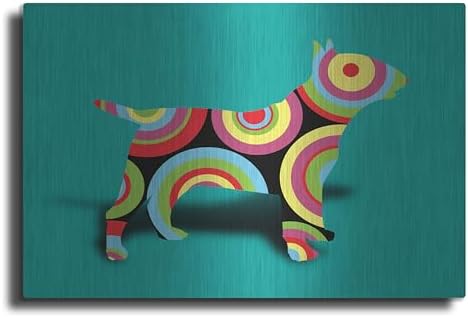 Bull Terrier Pop 2 Metal Wall Art 24x16