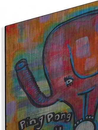 4331 Elephant Ping Pong Ball Metal Wall Art 12x12