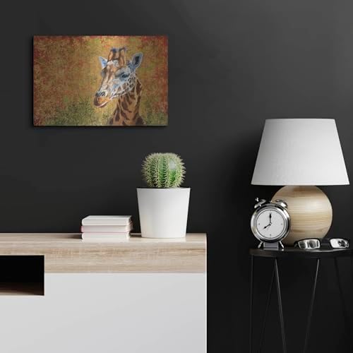 Giraffe In Gold2 Metal Wall Art 24x16