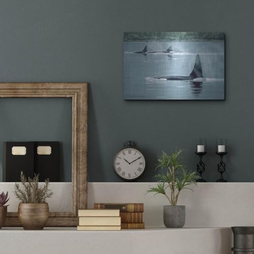 Orcas Metal Wall Art by Ron Parker 16x12