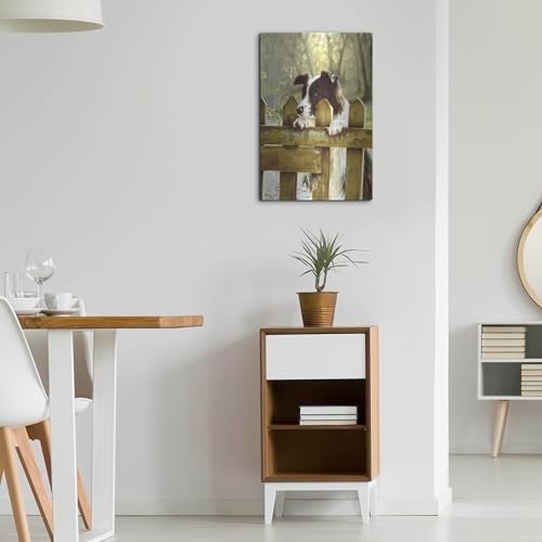 Border Collie Watching Cows Wall Art by John Silver