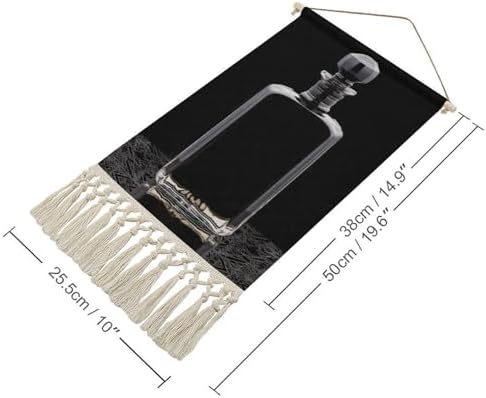 Black Perfume Bottle Wall Hanging Decor with Tassel