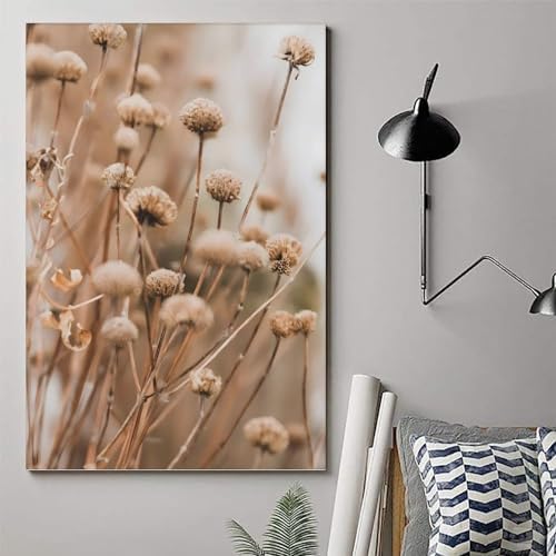 GUAHDQA Dried Flowers Canvas Wall Art 12x18inch