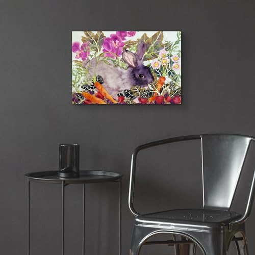 Epic Art Rabbit with Carrots Acrylic Wall Art