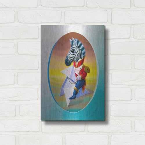 Mister Zebra Metal Wall Art 12x16