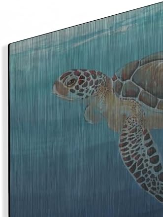 Ocean Sea Turtle II Metal Wall Art 16x12