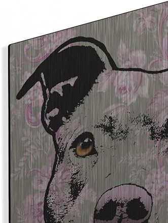 Thoughtful Pit Bull Metal Wall Art 16x24