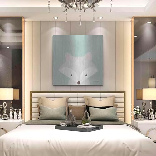 Cuddly Fox Metal Wall Art 36x36