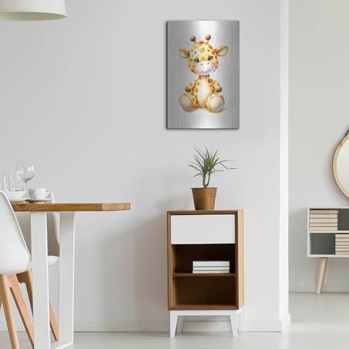 Cuddly Giraffe Metal Wall Art 16x24