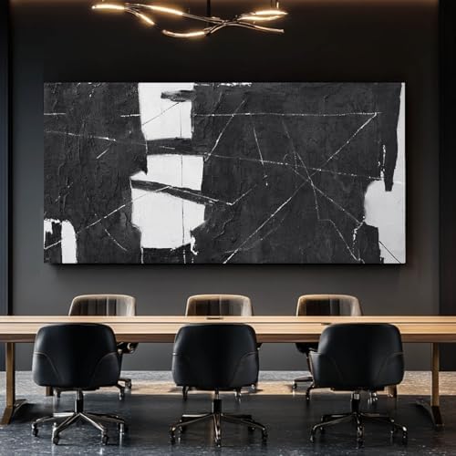 VAYIMDH Black Art Abstract Wall Decor 29x58 Inches