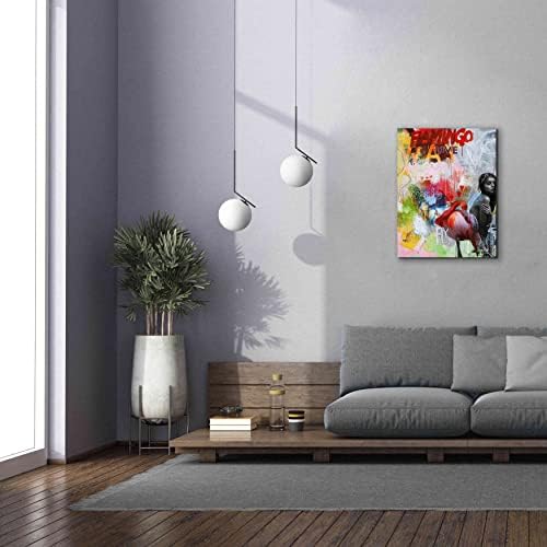 Epic Graffiti Flamingo Giclee Canvas Wall Art 26x34