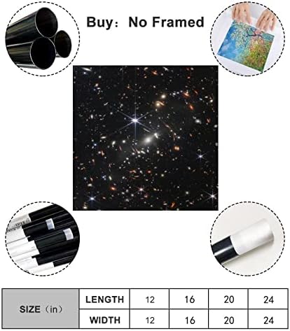 JUNZHE James Webb Space Telescope Poster Canvas Wall Art Decorative Print