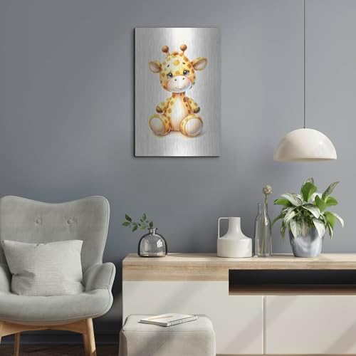 Cuddly Giraffe Metal Wall Art 16x24