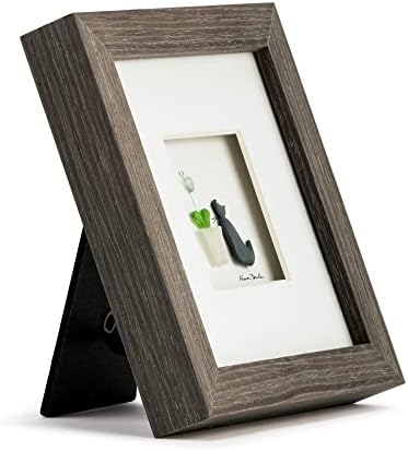 DEMDACO Sharon Nowlan Purrfect Petals Gray 6x6 Inch Wall Art