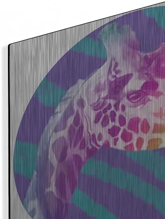 Faded Giraffe Metal Wall Art by Dawg Painter 12x12