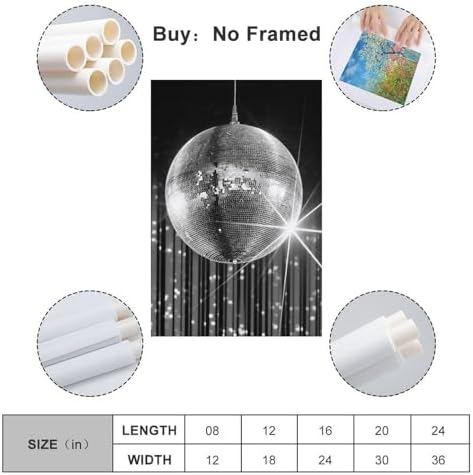 Vintage Funky Black and White Poster 12x18 Inch