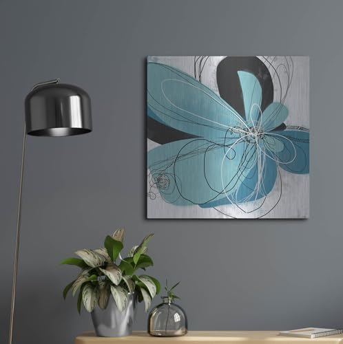 Azul Poetry 2 Metal Wall Art 24x24