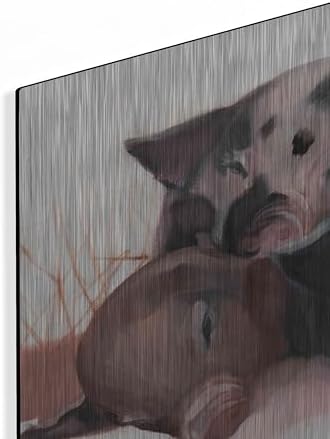 Pig Pile Metal Wall Art 36x12 Inches