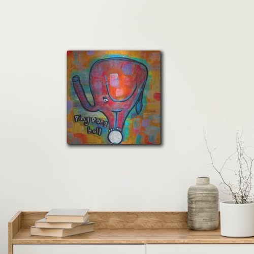4331 Elephant Ping Pong Ball Metal Wall Art 12x12