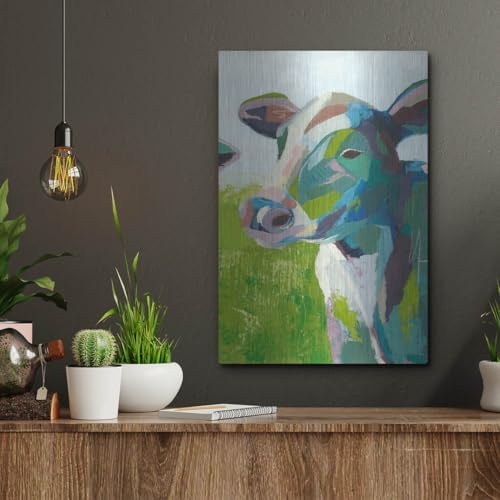 Painterly Cow III Metal Wall Art 12x16