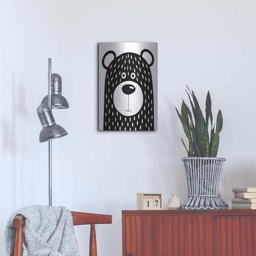 Vanilla Bear Metal Wall Art by Lucia Stewart 16x24