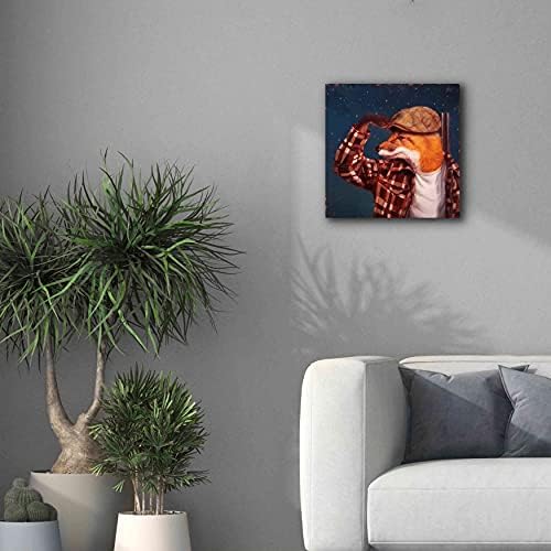Epic Graffiti Fox Hunt Canvas Wall Art 18x18