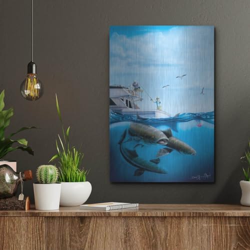 Cobia Quest Metal Wall Art 12x16