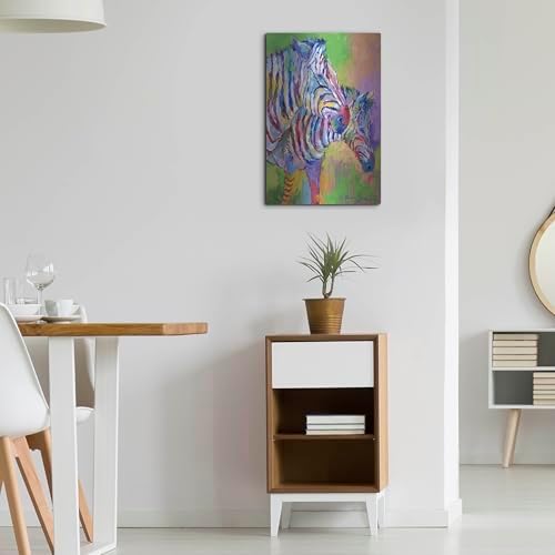Zebra Metal Wall Art by Richard Wallich 16x24