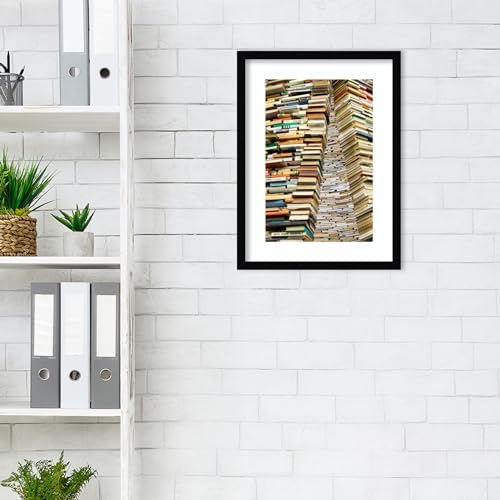 Amanti Art Framed Wall Print 21x16 Book Sculpture Prague