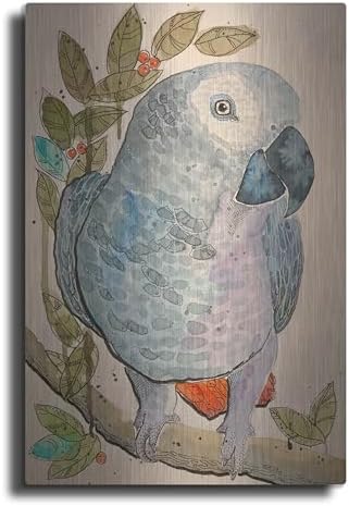Polly Parrot Metal Wall Art 16x24 Inches