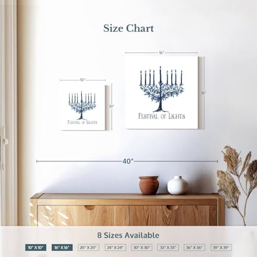 ElephantStock Festival Of Lights I Menorah Wall Art