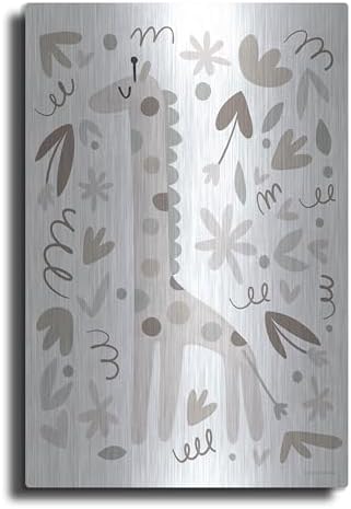 Sleepy Giraffe Metal Wall Art 16x24