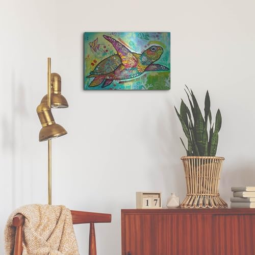 Luxe Metal Art Sea Turtle 2 Wall Art 24x16