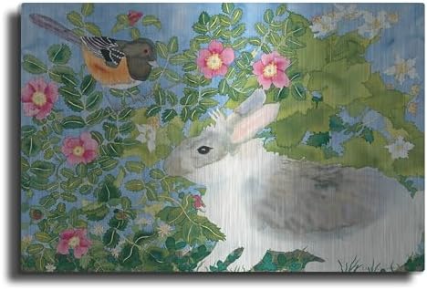 Bunny with Towee Metal Wall Art by Carissa Luminess
