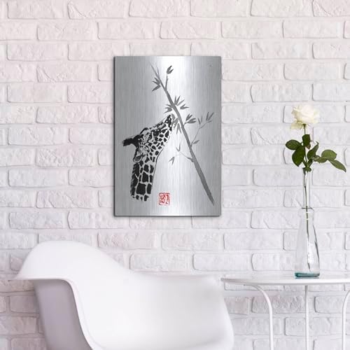 Giraffe Metal Wall Art 16x24 by Pechane