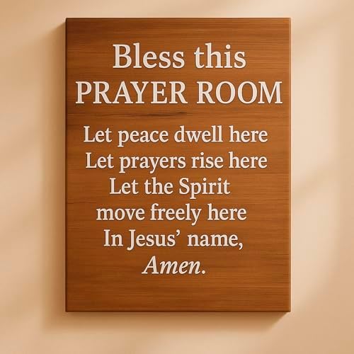Bless This Prayer Room Canvas Print - Christian Faith Wall Art 12x16 inch