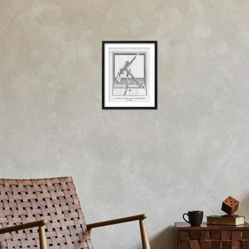 Galileos Telescope Wall Art Print 16x20 Black Frame